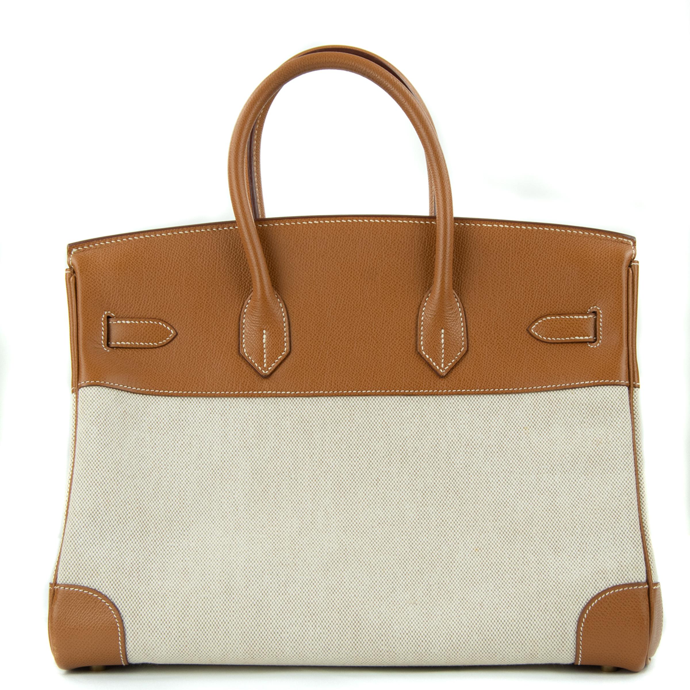 Hermes 35cm Birkin bag in Brown Sand Toile H Epsom. This iconic special order Hermes Birkin bag is timeless and chic. Fresh and crisp with gold hardware.

    Condition: New or Never Used
    Made in France
    Bag Measures: 35cm (13.8