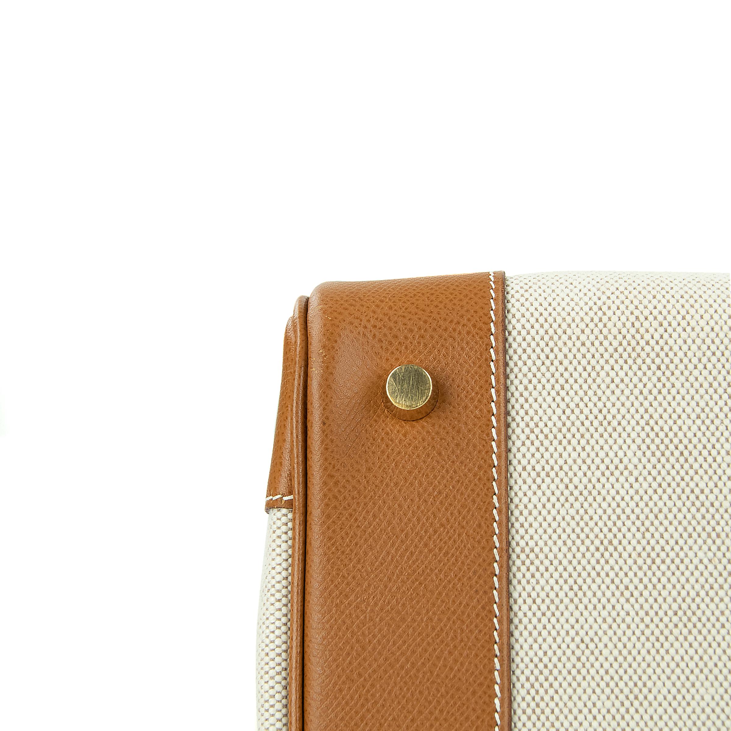 Hermes Birkin 35cm Brown Toile H Epsom bag GHW 1