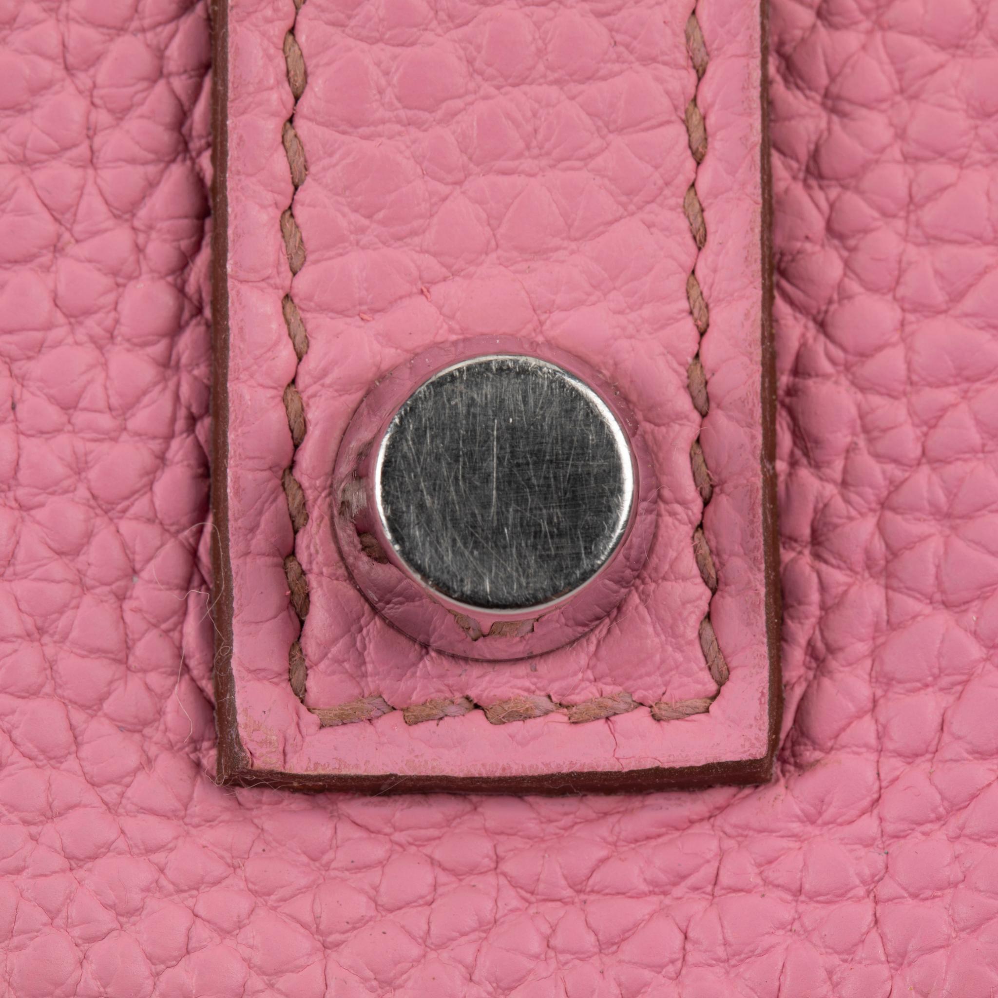 Hermès Birkin 35cm Bubblegum Togo Leather Palladium Hardware en vente 7