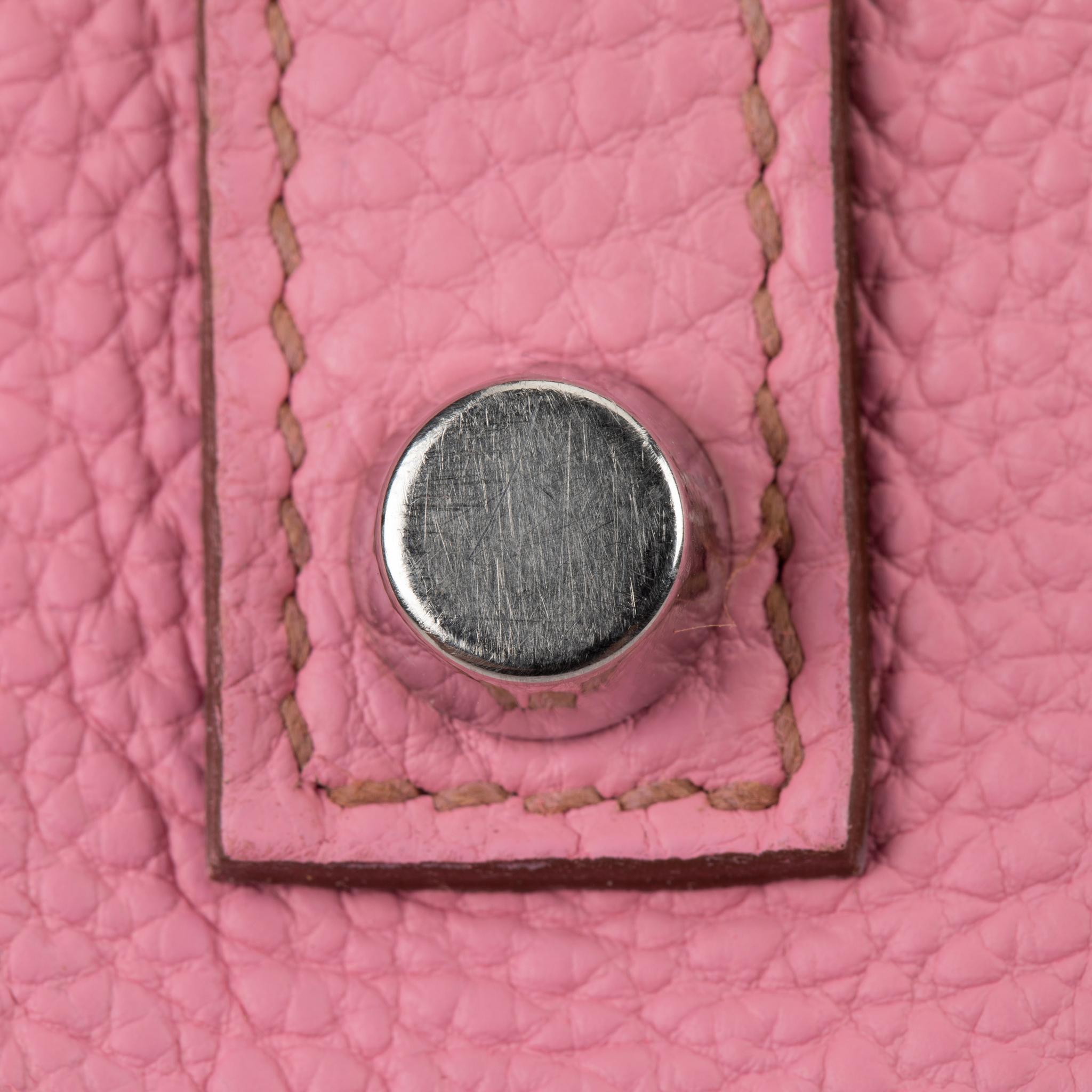 Hermès Birkin 35cm Bubblegum Togo Leather Palladium Hardware en vente 8