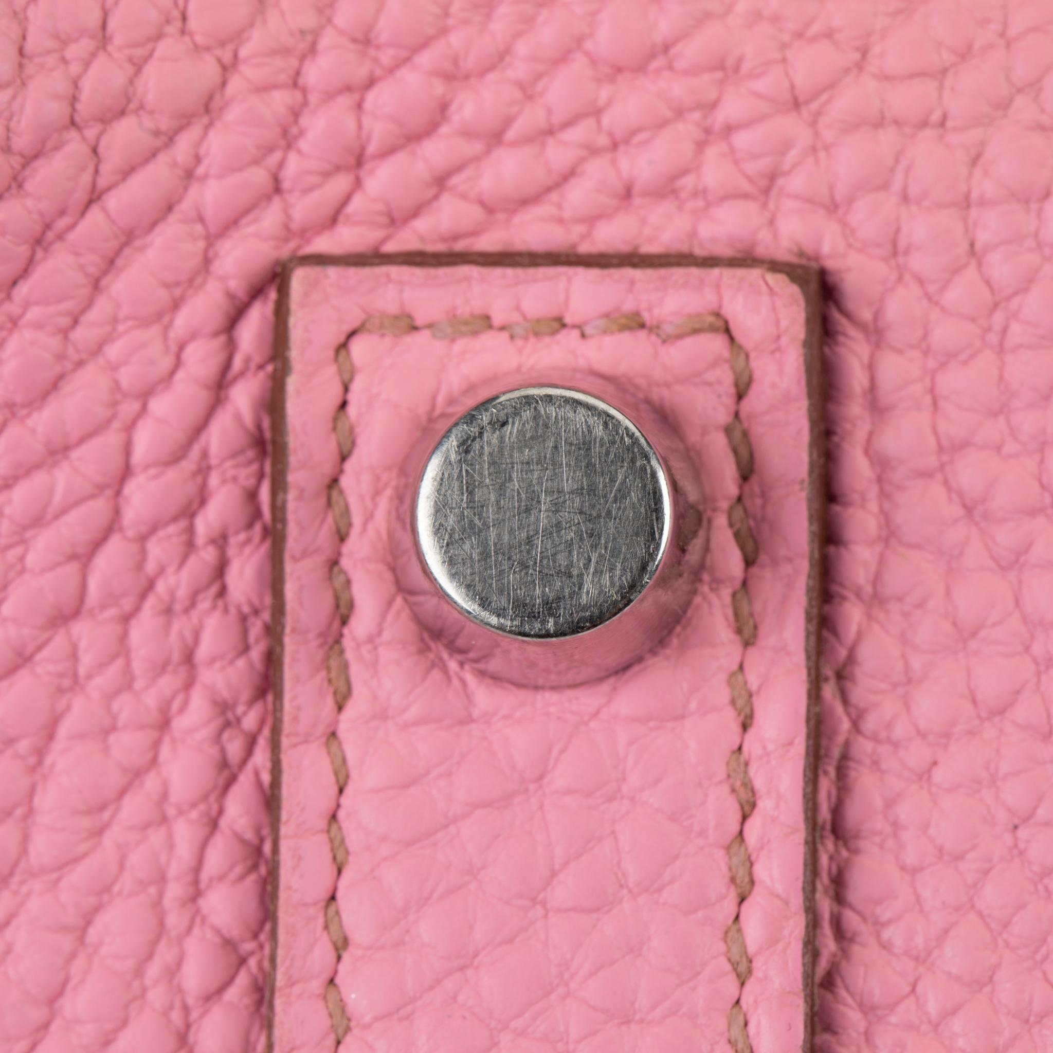 Hermès Birkin 35cm Bubblegum Togo Leather Palladium Hardware en vente 9