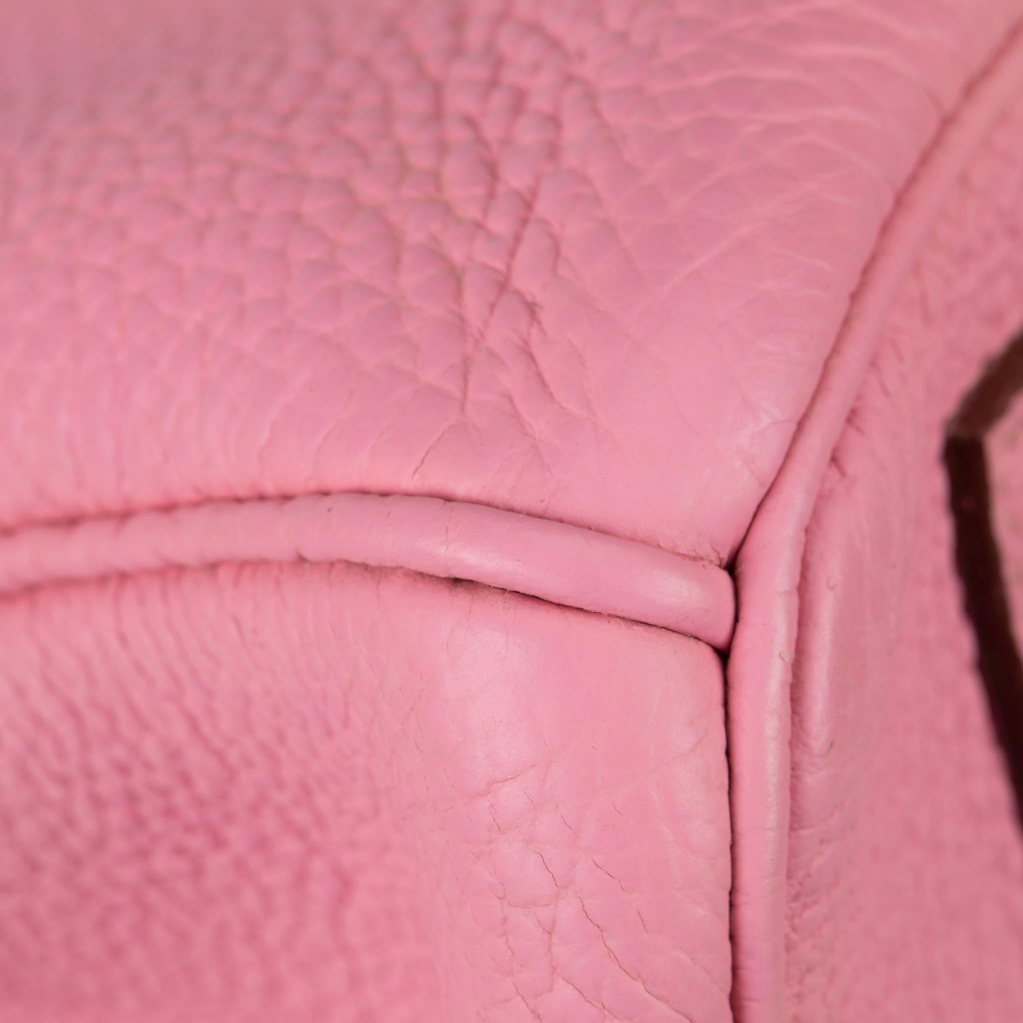 Hermès Birkin 35cm Bubblegum Togo Leather Palladium Hardware en vente 10