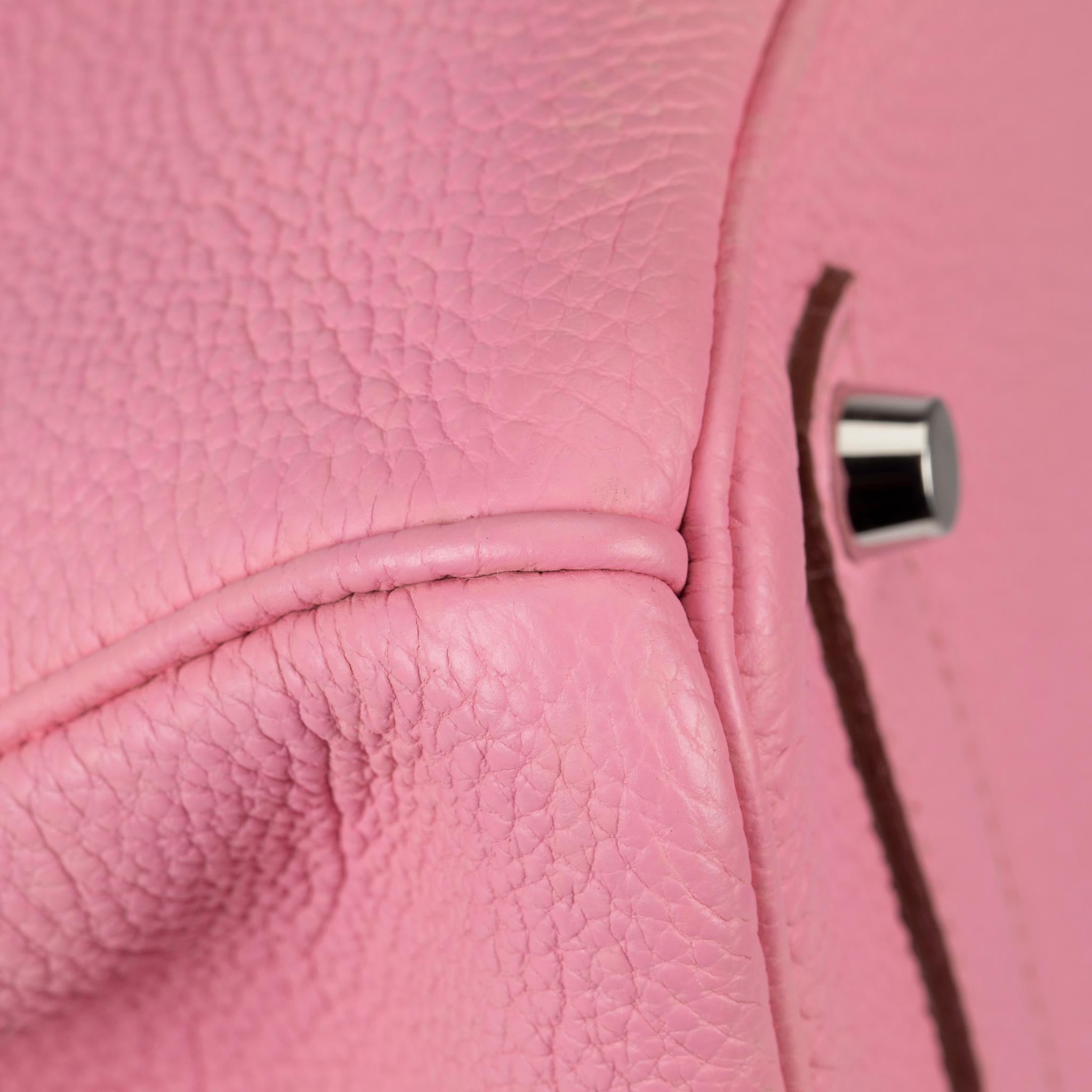 Hermès Birkin 35cm Bubblegum Togo Leather Palladium Hardware en vente 13