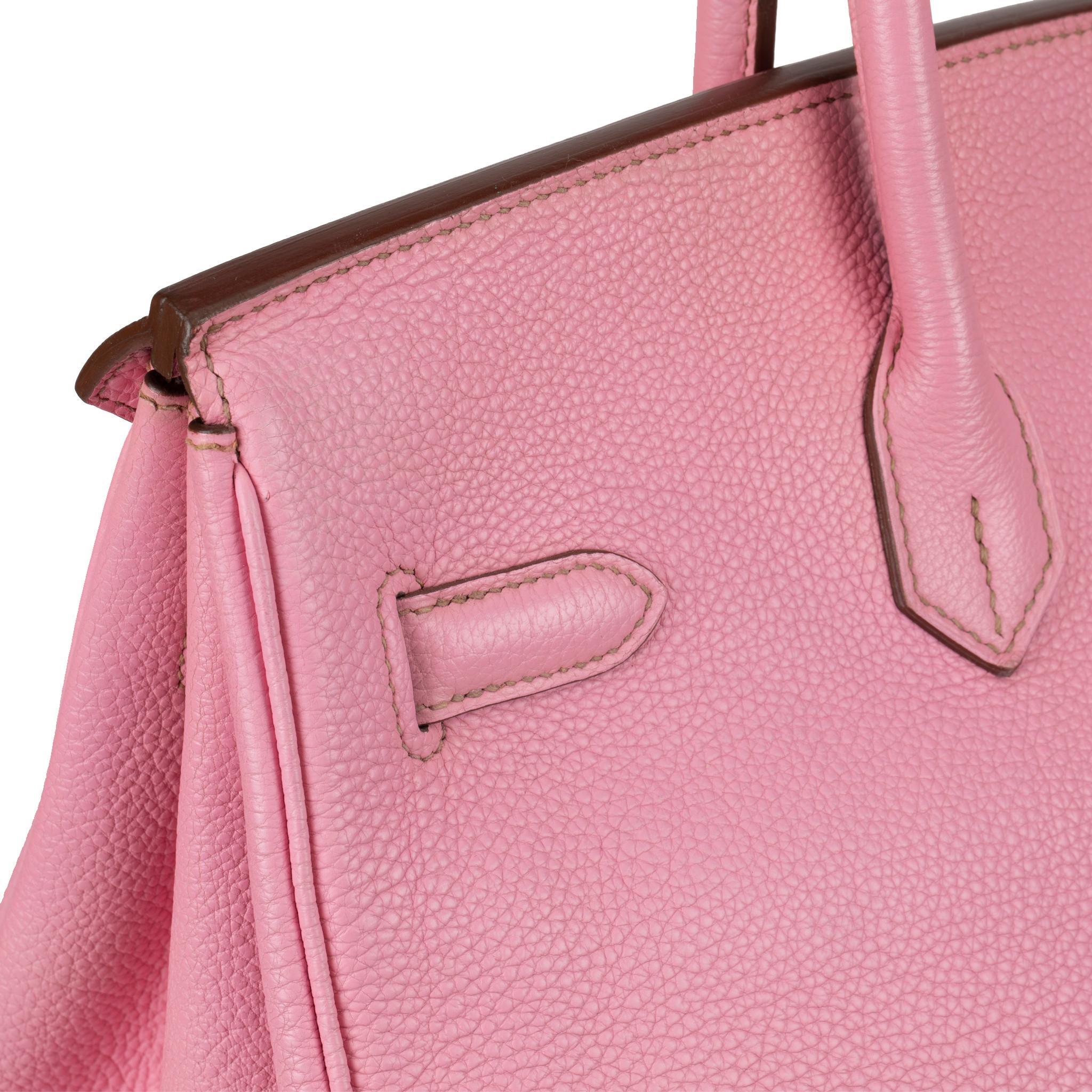 Hermès Birkin 35cm Bubblegum Togo Leather Palladium Hardware 11