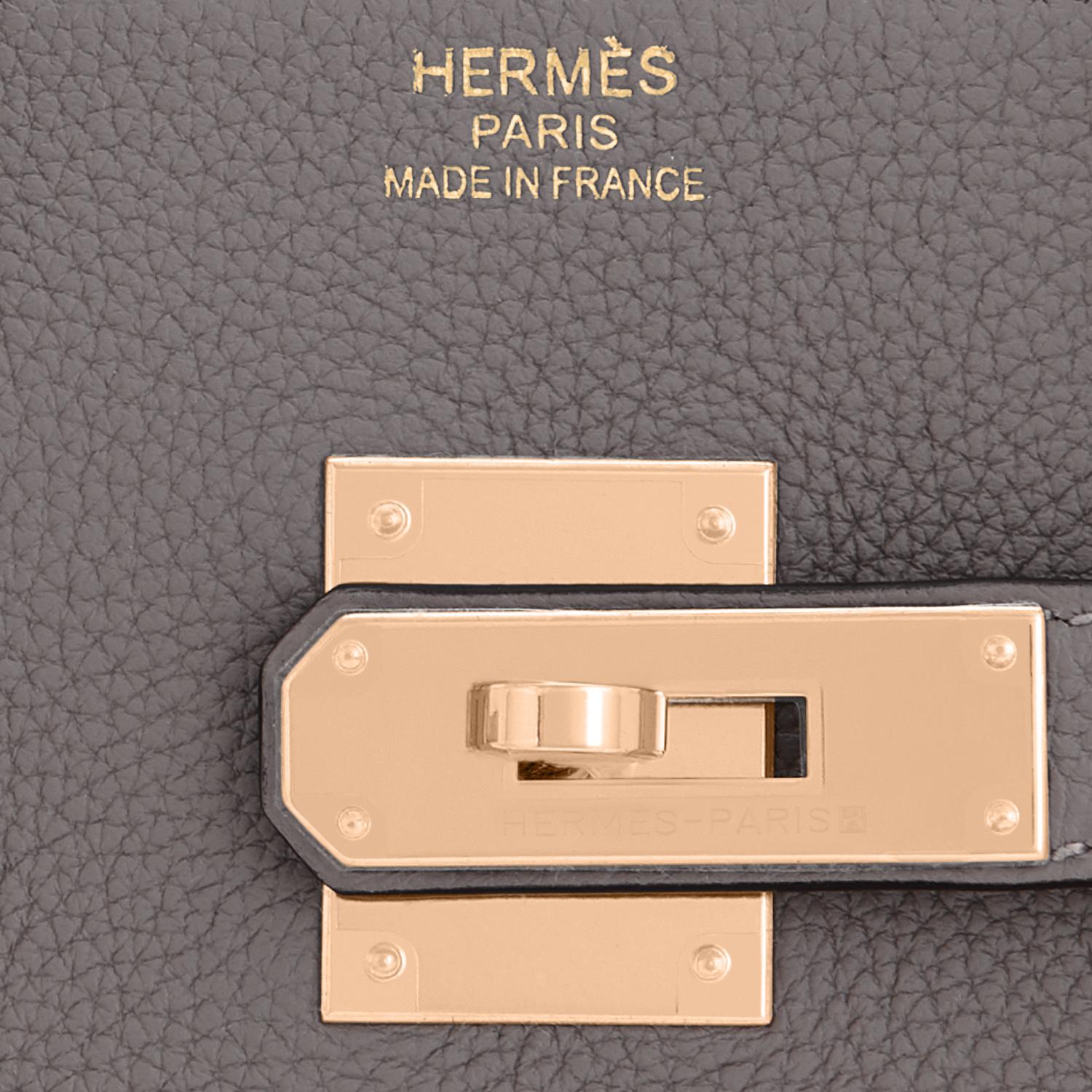 Hermes Birkin 35cm Etain Rose Gold Togo Tin Grey Hardware Bag Z Stamp, 2021 RARE 6