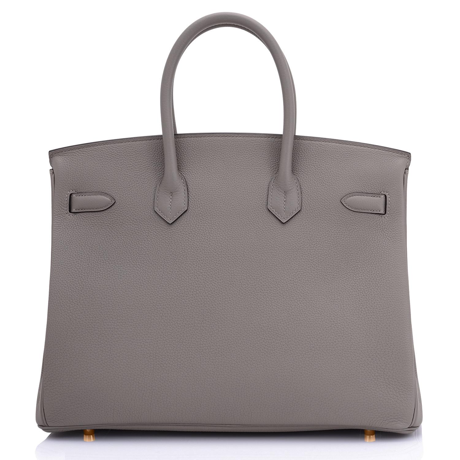 Hermes Birkin 35cm Etain Rose Gold Togo Tin Grey Hardware Bag Z Stamp, 2021 RARE 3