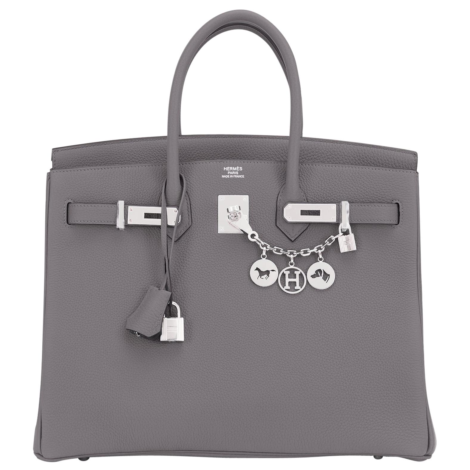Hermes Birkin 35cm Etain Togo "Tin Grey" Palladium Hardware Bag Y Stamp, 2020