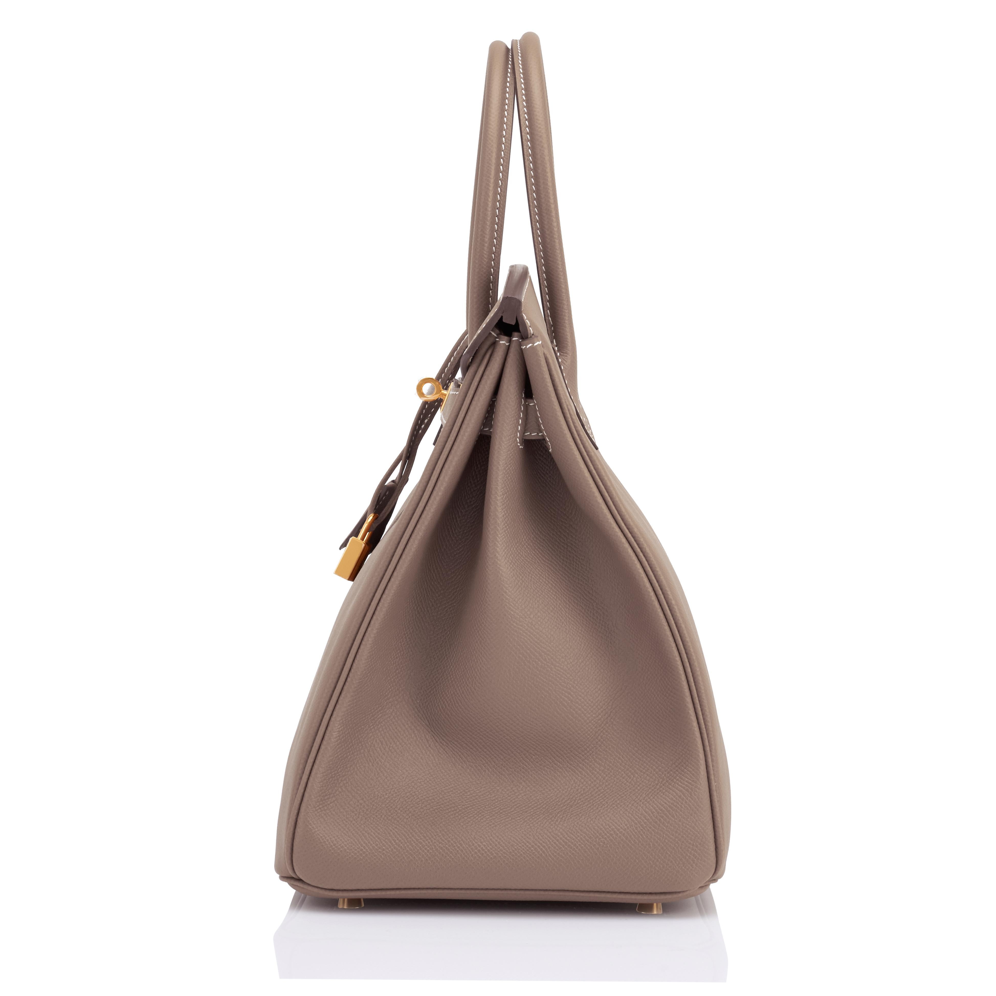 Brown Hermes Birkin 35cm Etoupe Epsom Taupe Gold Hardware Bag Y Stamp, 2020