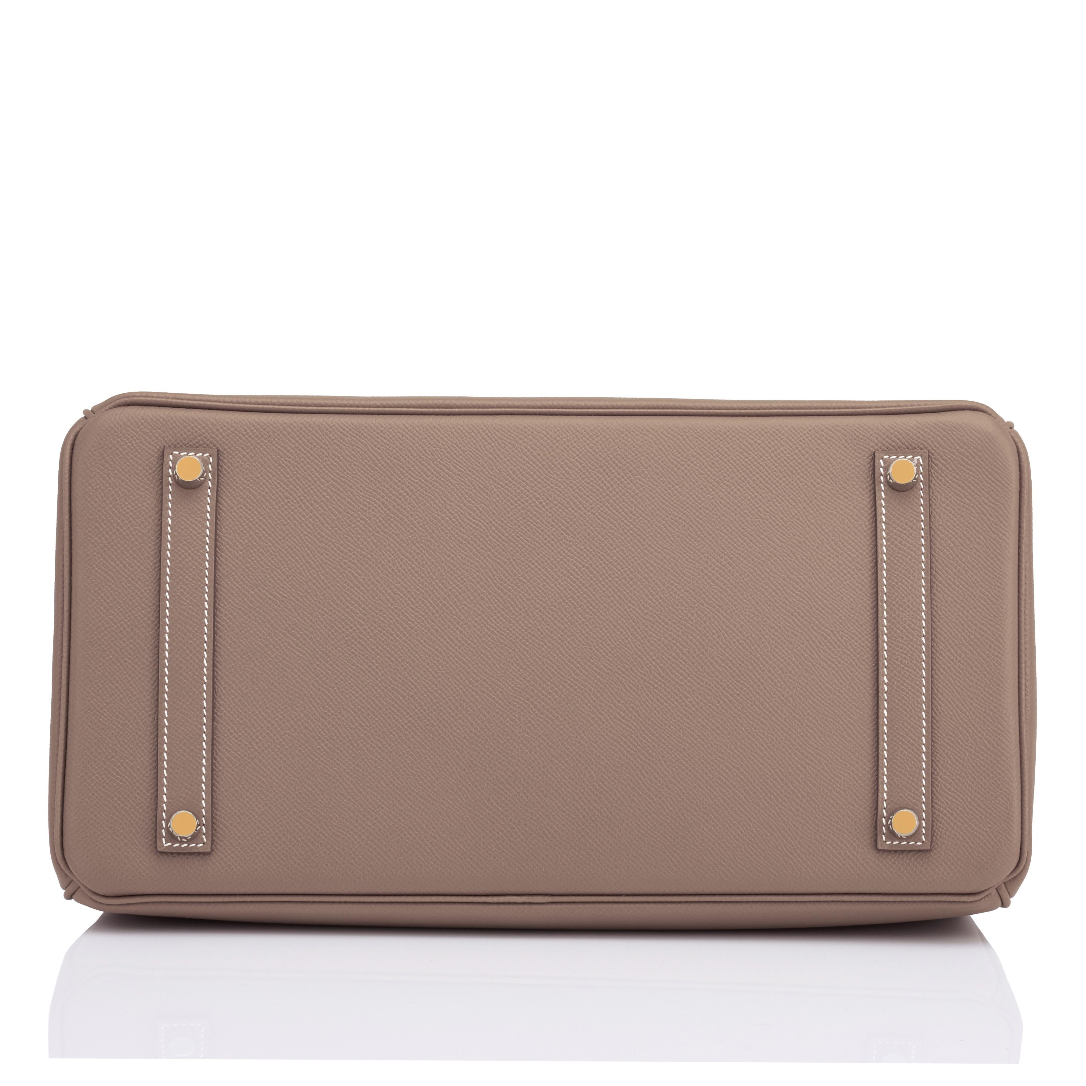 Hermes Birkin 35cm Etoupe Epsom Taupe Gold Hardware Bag Y Stamp, 2020 In New Condition In New York, NY