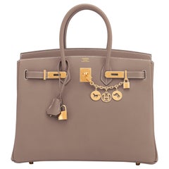 Hermes Birkin 35cm Etoupe Epsom Taupe Gold Hardware Bag Y Stamp, 2020