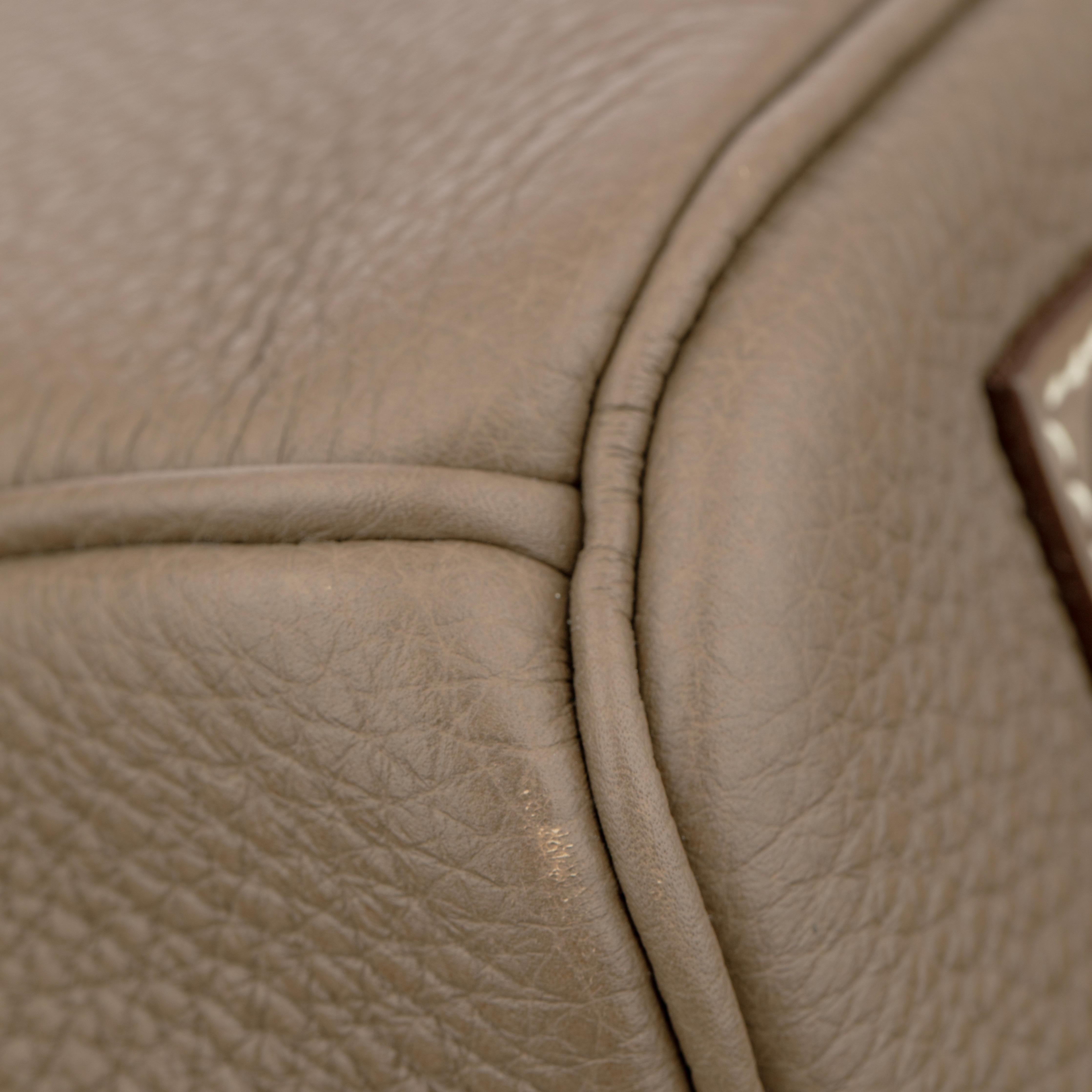 Hermes Birkin 35cm Etoupe Togo Leather Palladium Hardware For Sale 5