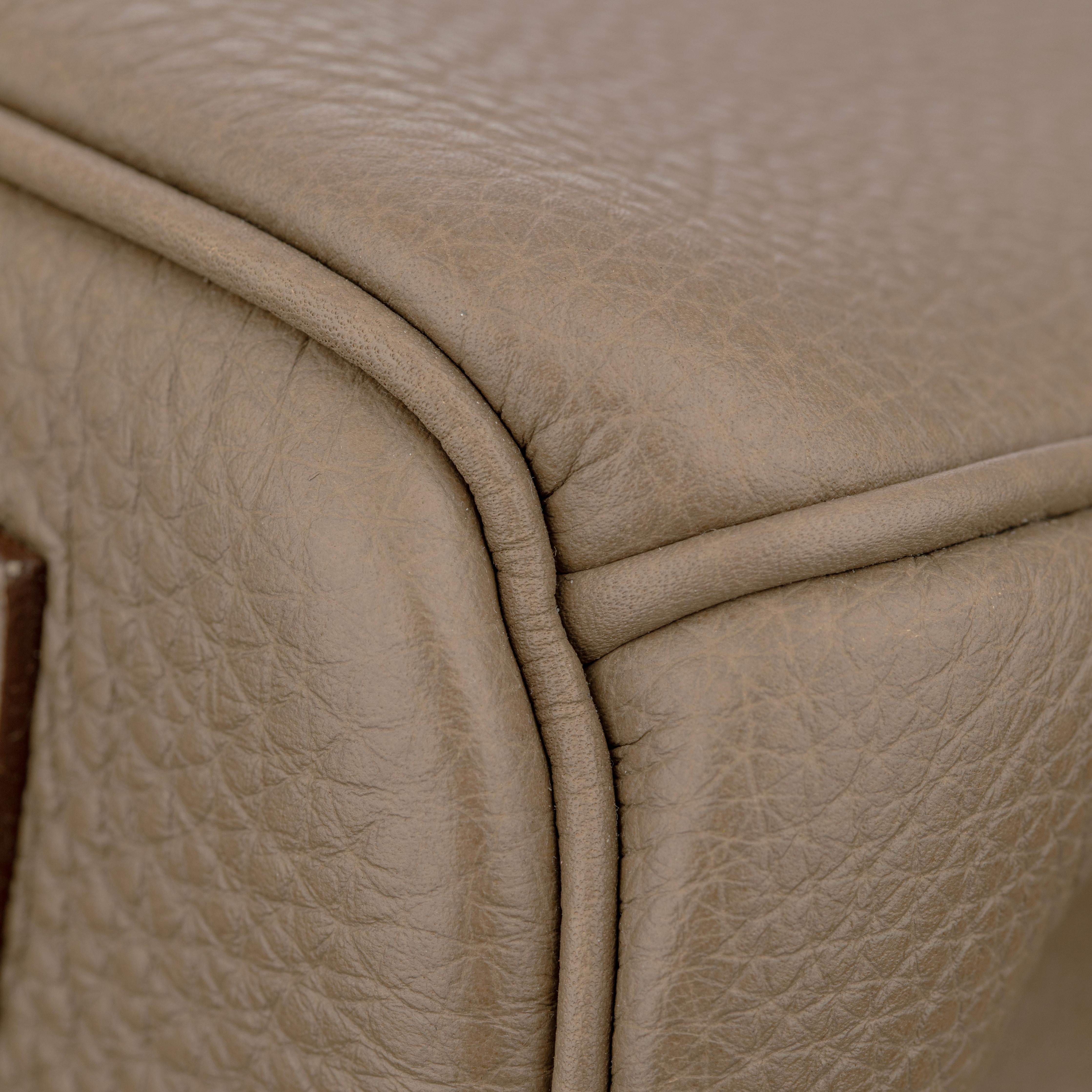 Hermes Birkin 35cm Etoupe Togo Leather Palladium Hardware For Sale 7