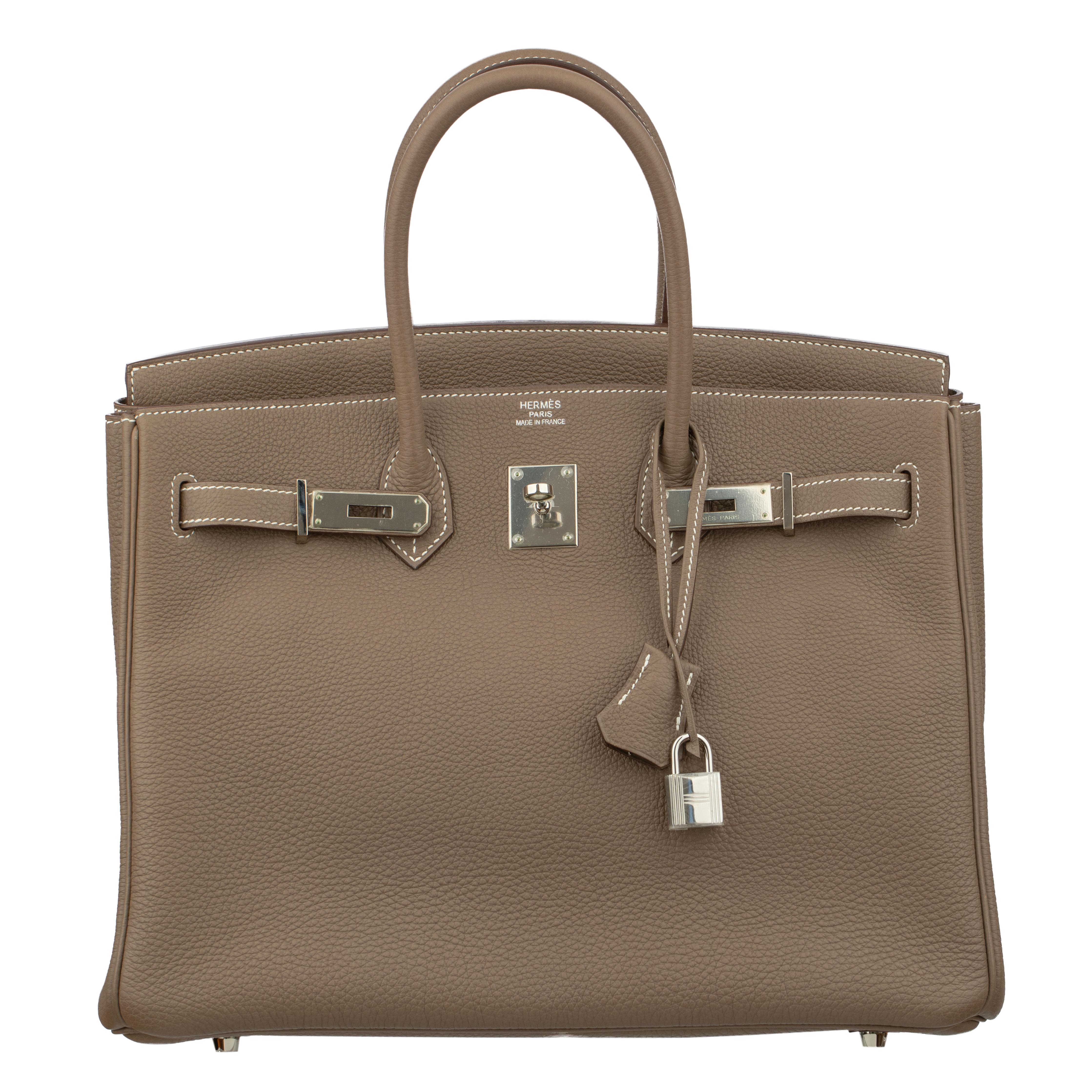 Hermes Birkin 35cm Etoupe Togo Leather Palladium Hardware In Excellent Condition For Sale In Sydney, New South Wales