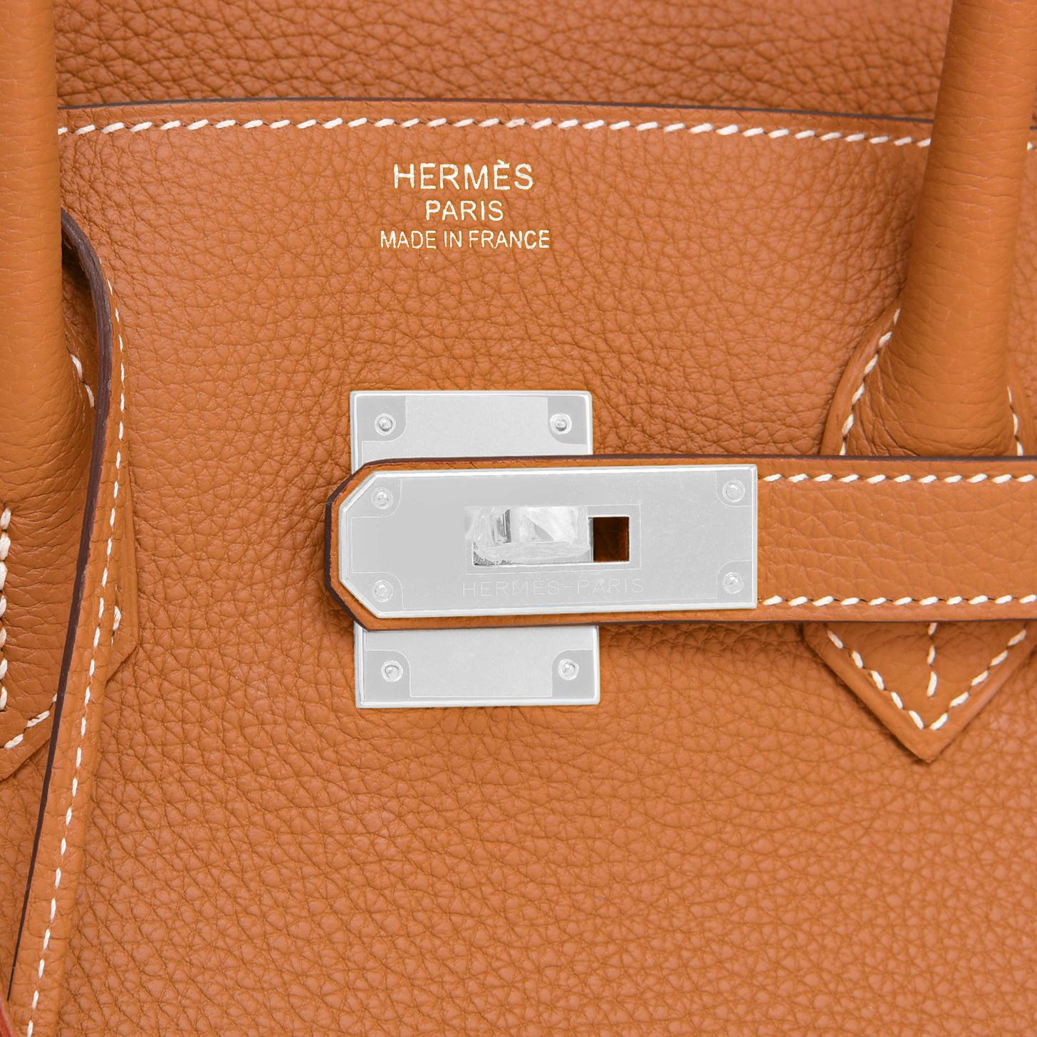 Hermes Birkin 35cm Gold Togo Camel Tan Palladium Hardware Bag Y Stamp, 2020 3