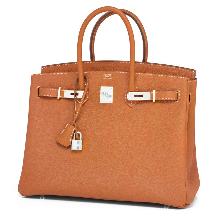 Hermes Birkin Bag 35cm Gold Togo Leather
