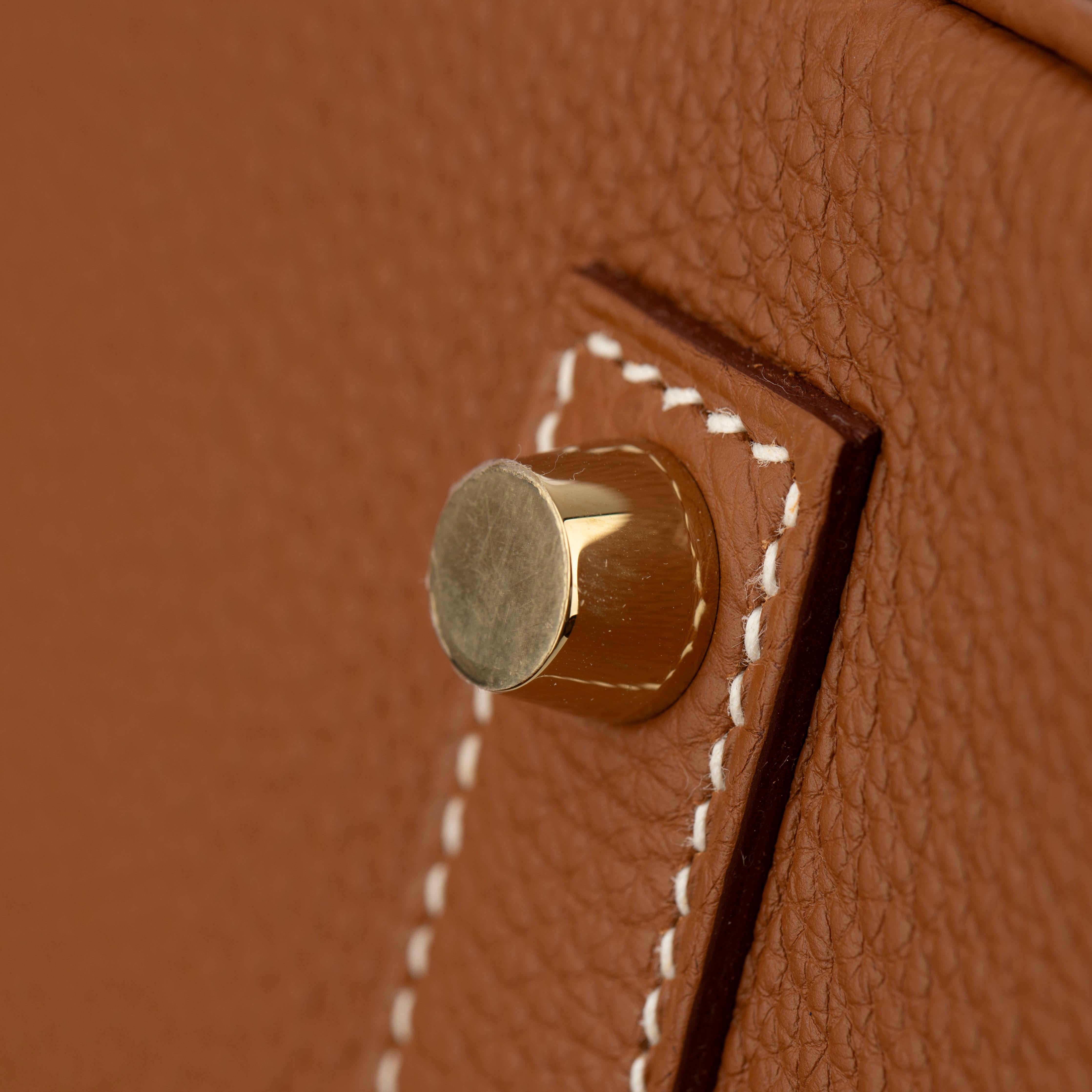 Hermes Birkin 35cm Piel Togo Dorada Herrajes Dorados en venta 5