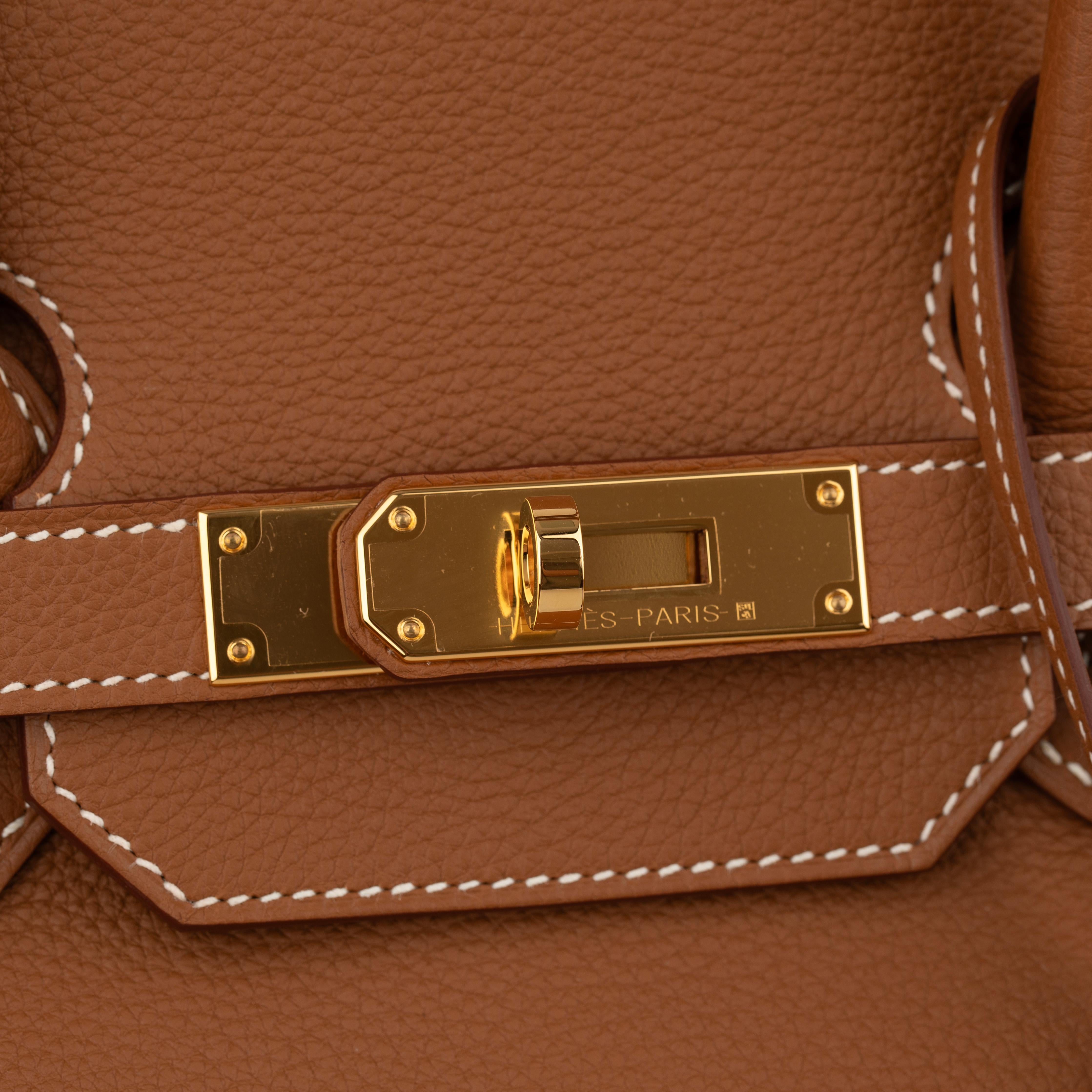Hermes Birkin 35cm Piel Togo Dorada Herrajes Dorados en venta 8