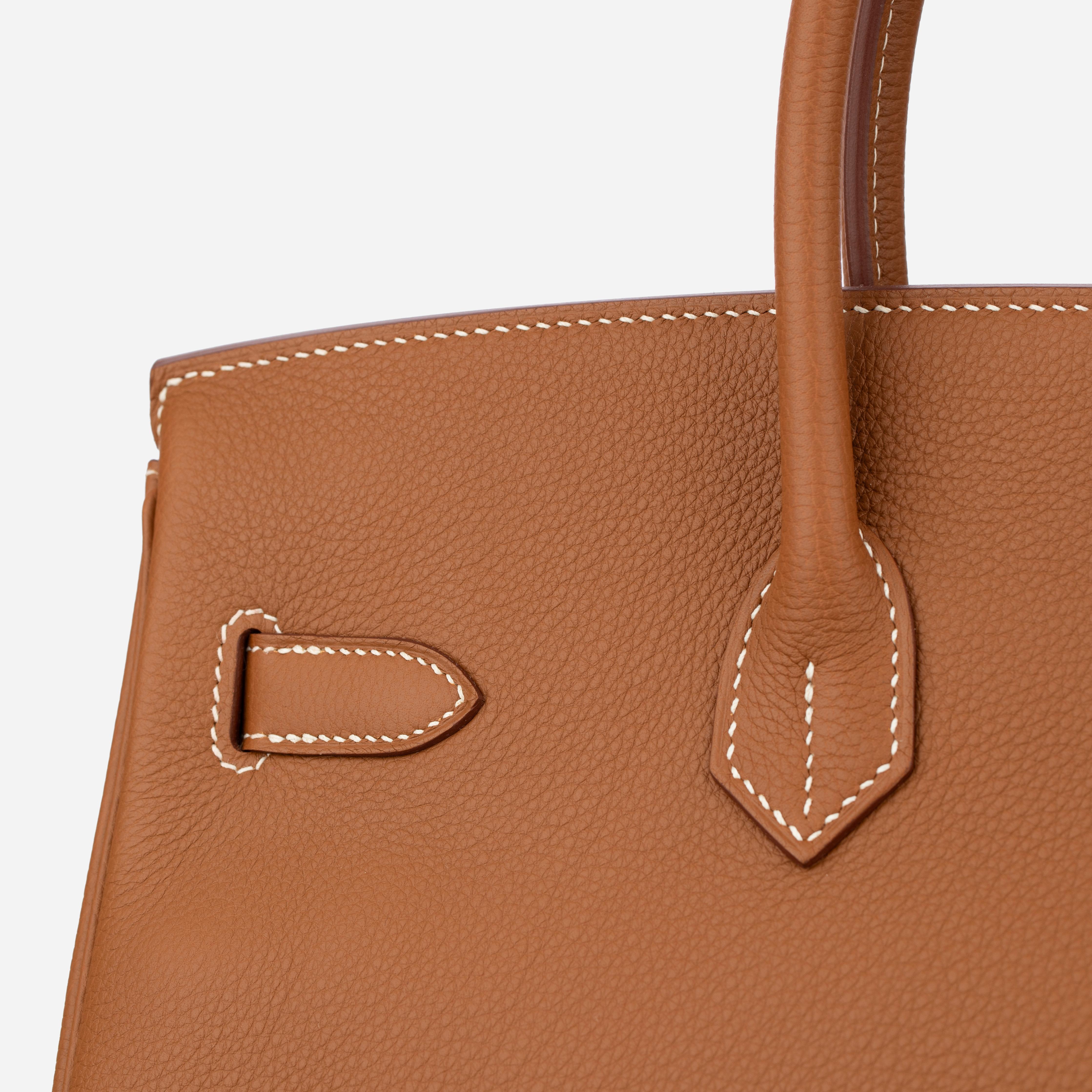 Hermes Birkin 35cm Piel Togo Dorada Herrajes Dorados en venta 10
