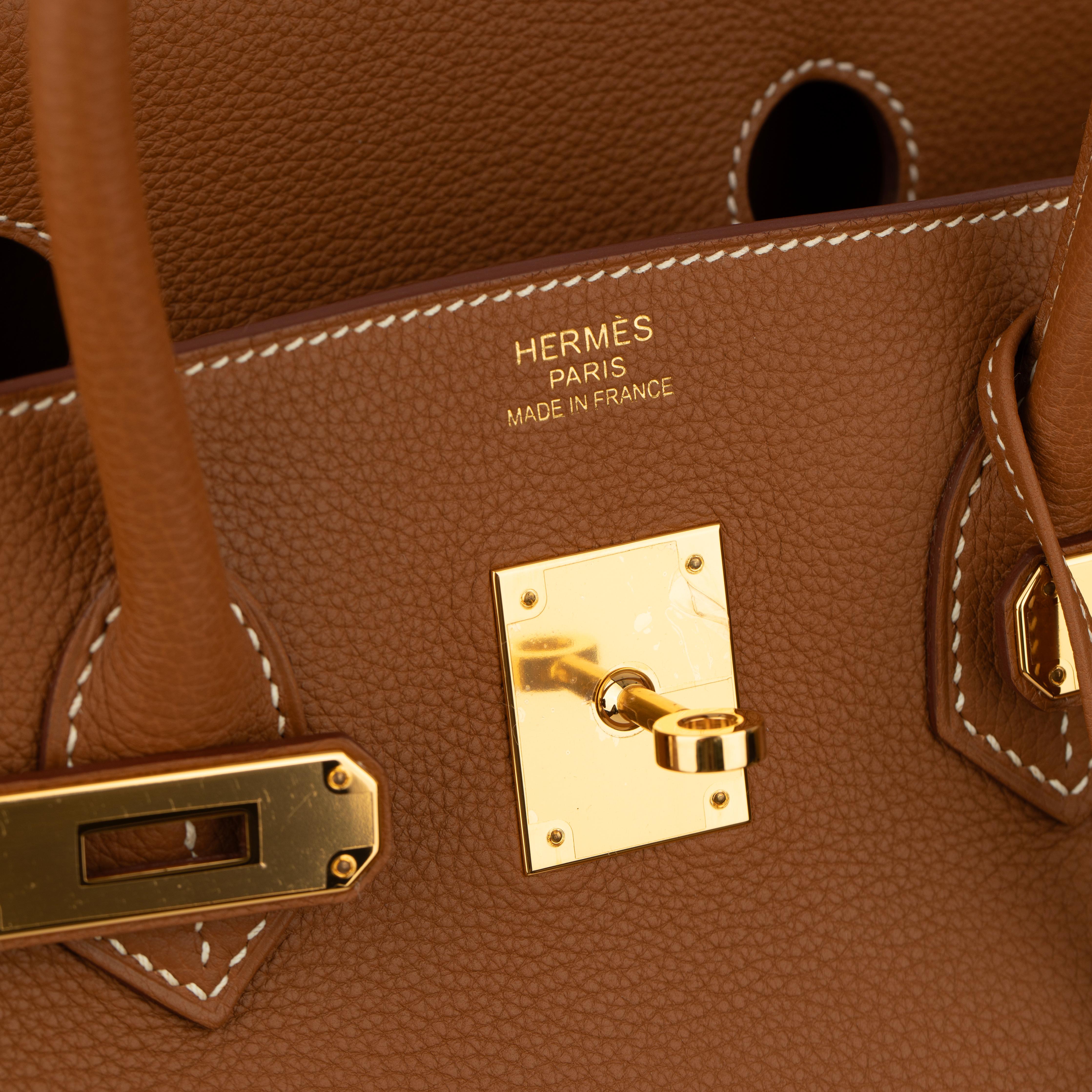 Hermes Birkin 35cm Piel Togo Dorada Herrajes Dorados en venta 15