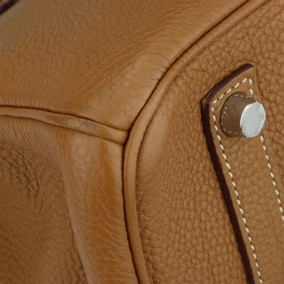 Brown Hermès Birkin 35cm Gold Togo Leather with Palladium Hardware Stamp K Year 2007