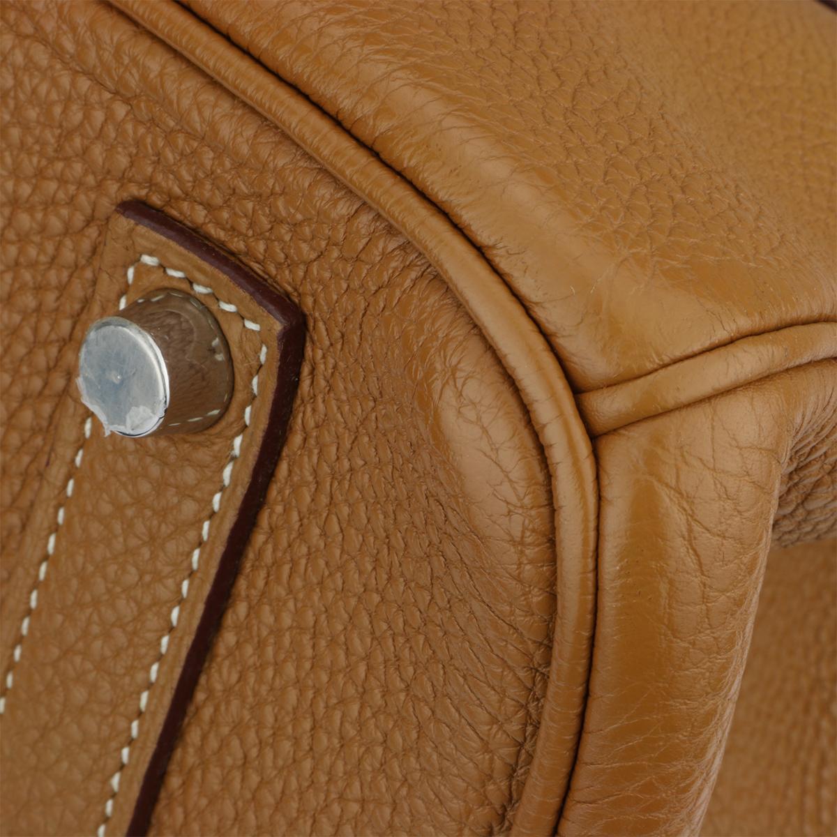 Hermès Birkin 35cm Gold Togo Leather with Palladium Hardware Stamp K Year 2007 In Fair Condition In Huddersfield, GB