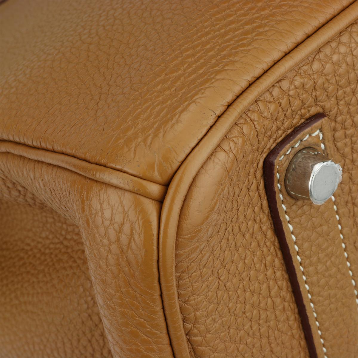 Women's or Men's Hermès Birkin 35cm Gold Togo Leather with Palladium Hardware Stamp K Year 2007