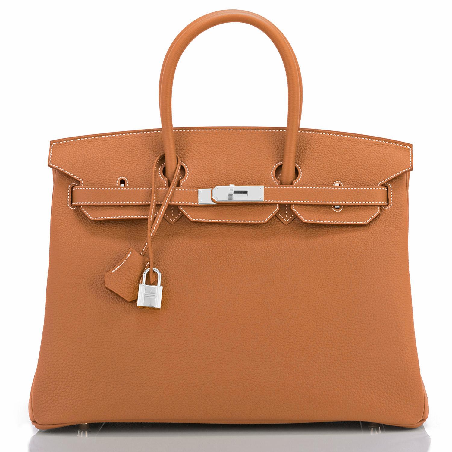 Marron Sac Hermès Birkin 35 cm or Togo Tan Palladium Hardware Tampon U, 2022