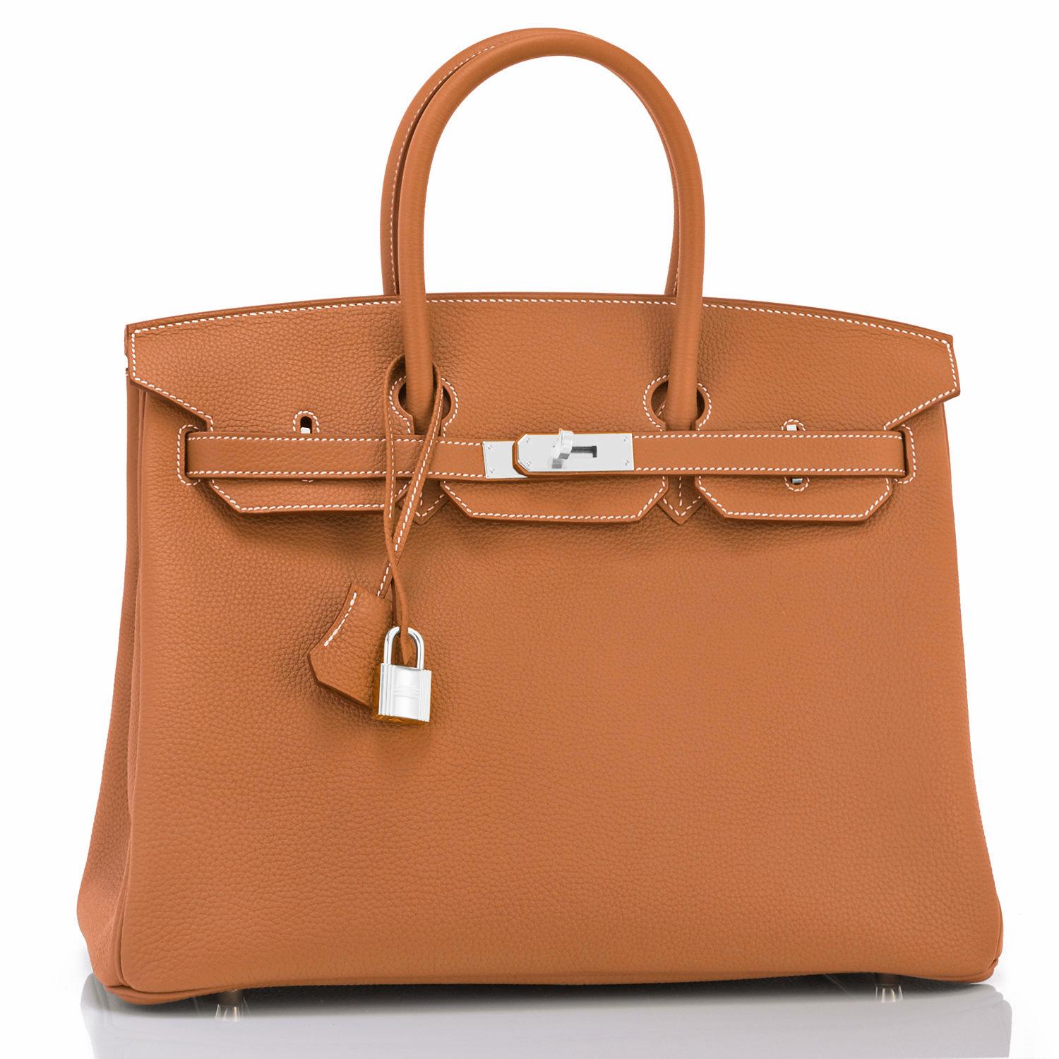 Hermes Birkin 35cm Gold Togo Tan Palladium Hardware Bag U Stamp, 2022 In New Condition In New York, NY