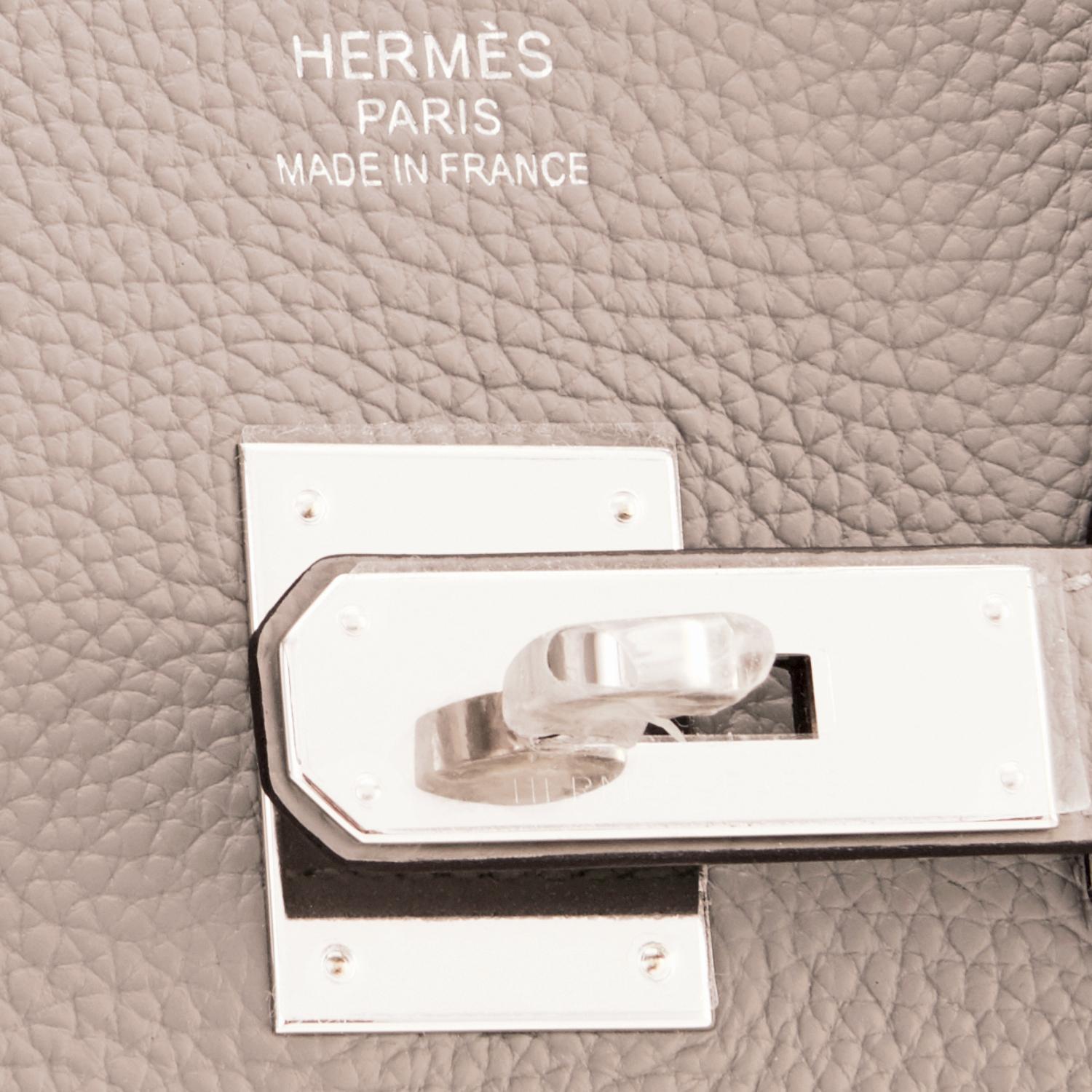 Hermes Birkin 35cm Gris Asphalte Grey Togo Palladium Asphalt Bag NEW RARE 5