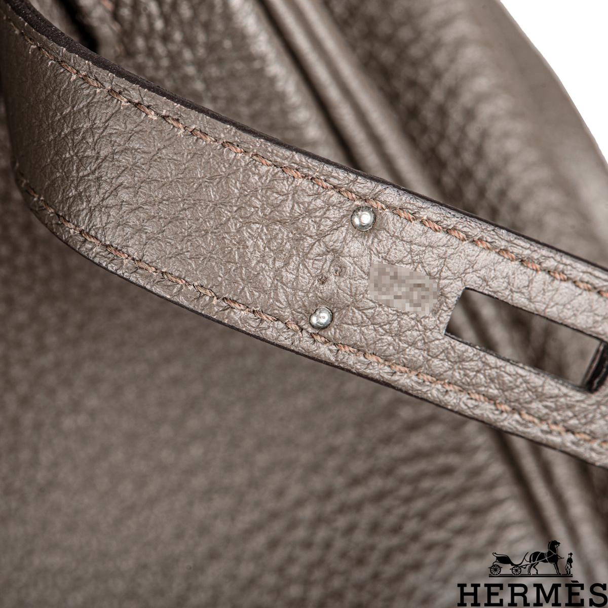 Hermès Birkin 35cm Gris Etain Togo PHW im Angebot 1