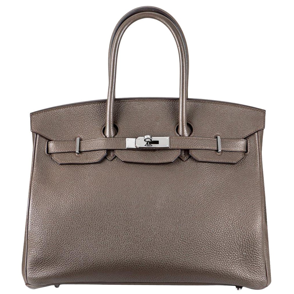 Hermès Birkin 35cm Gris Etain Togo PHW