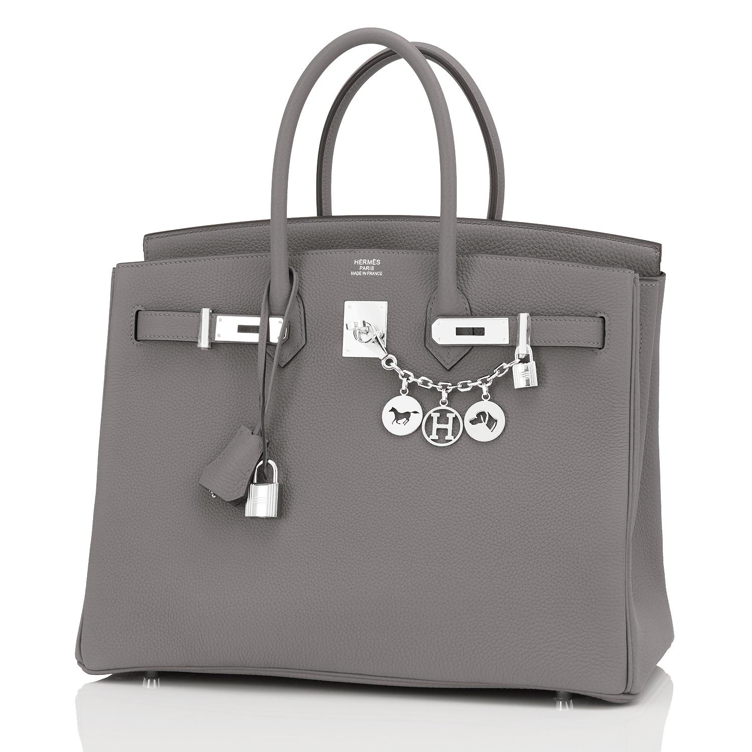 Hermes Birkin 35cm Gris Meyer Togo Grau Palladium Hardware Tasche U Stempel, 2022 für Damen oder Herren