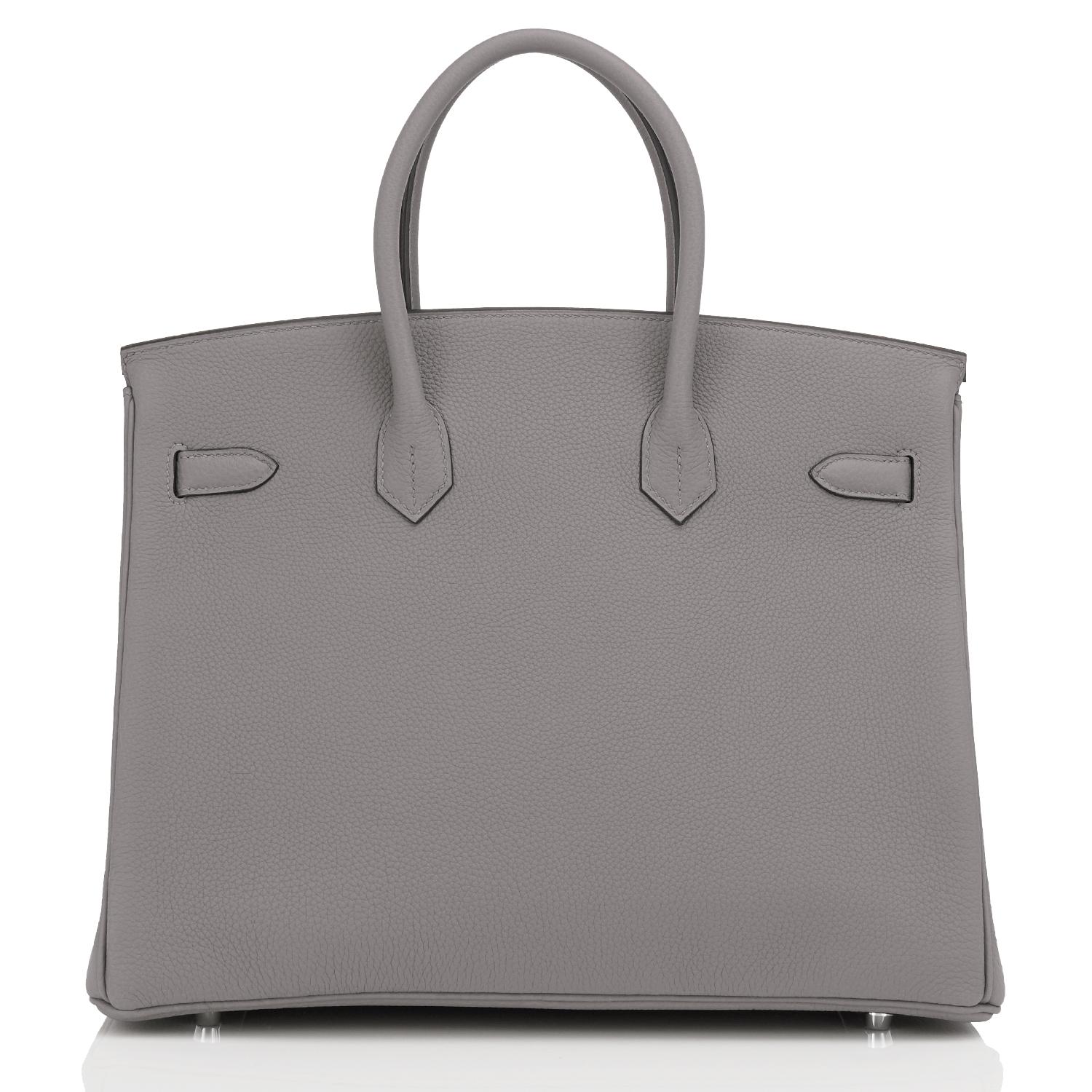 Gray Hermes Birkin 35cm Gris Meyer Togo Grey Palladium Hardware Bag U Stamp, 2022