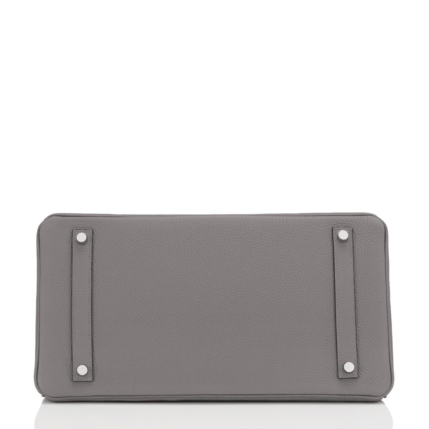 Hermes Birkin 35cm Gris Meyer Togo Grau Palladium Hardware Tasche U Stempel, 2022 3