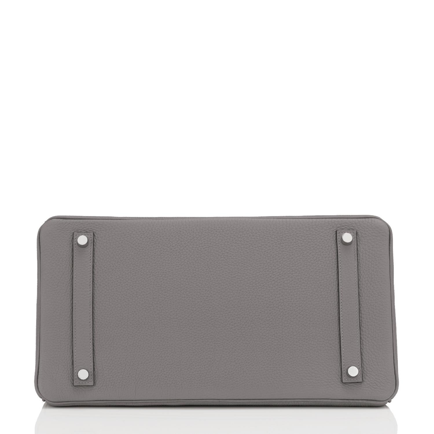 Hermes Birkin 35cm Gris Meyer Togo Grey Palladium Hardware Bag U Stamp, 2022 In New Condition In New York, NY