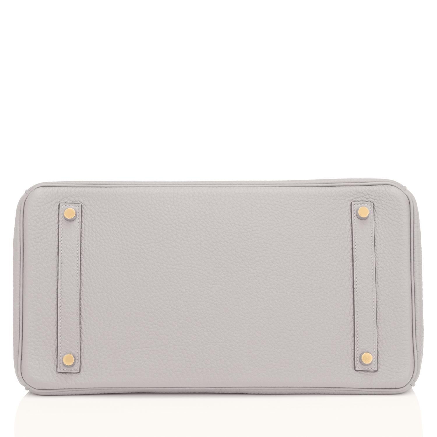Hermes Birkin 35cm Gris Perle Perle Grau Gold Hardware Y Stempel:: 2020 5