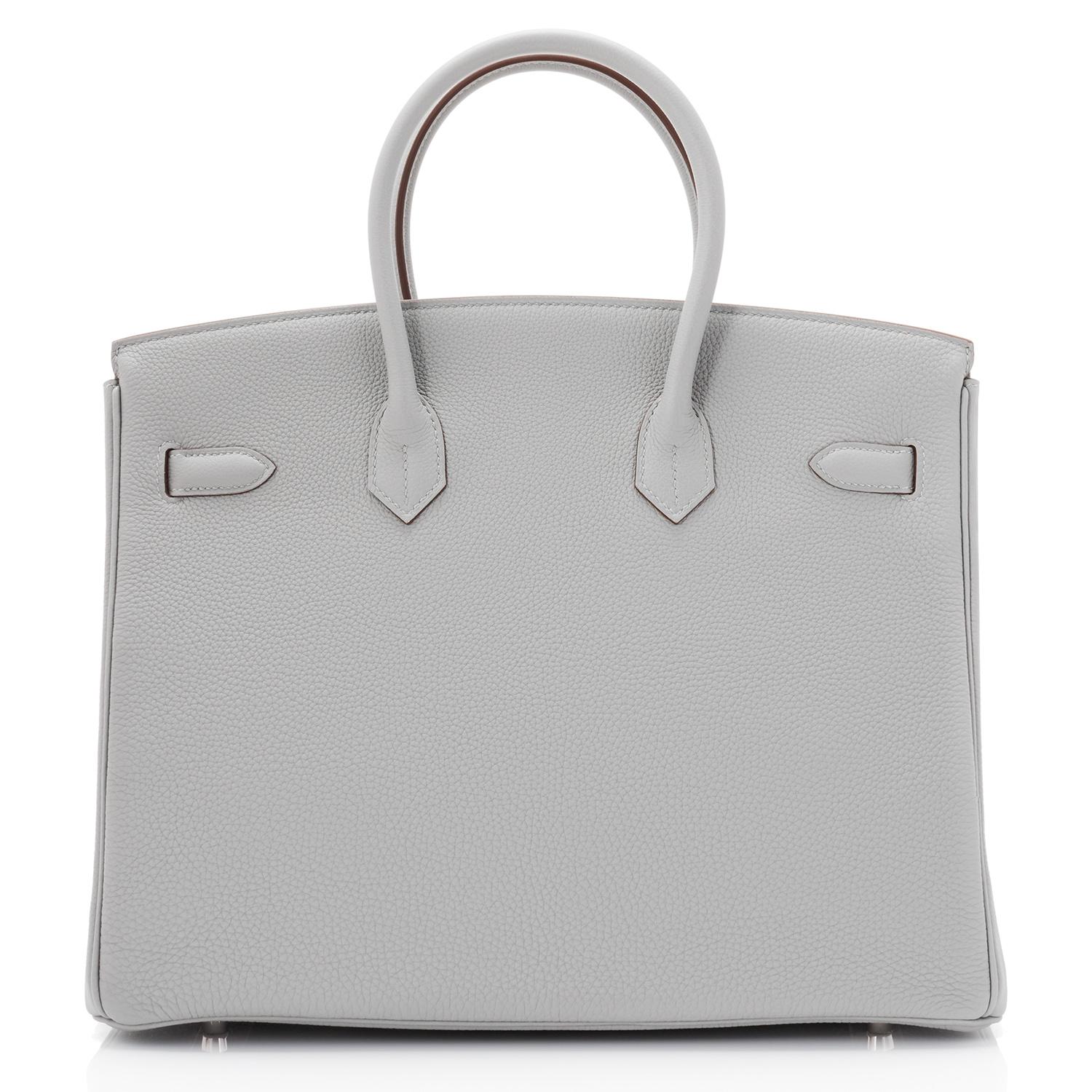 Hermes Birkin 35cm HSS Bi-Color Gris Mouette Etain Horseshoe Bag Special Order 1
