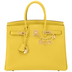 Hermes Birkin 35cm Lime Epsom Gold Hardware Birkin New