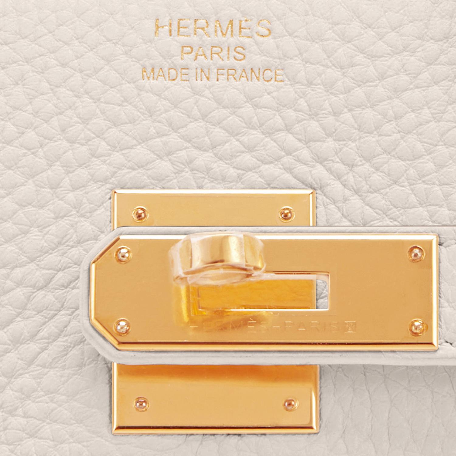 Hermes Birkin 35cm Nata Off White Cream Gold Hardware U Stamp, 2022 7