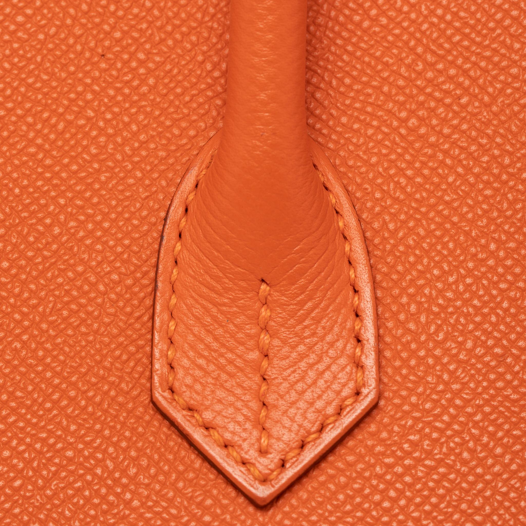 Hermès Birkin 35cm Orange Epsom Leather Palladium Hardware For Sale at ...