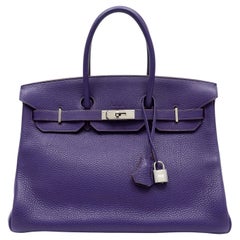 Hermès Birkin 35cm Purple Togo Leather w/Palladium Hardware