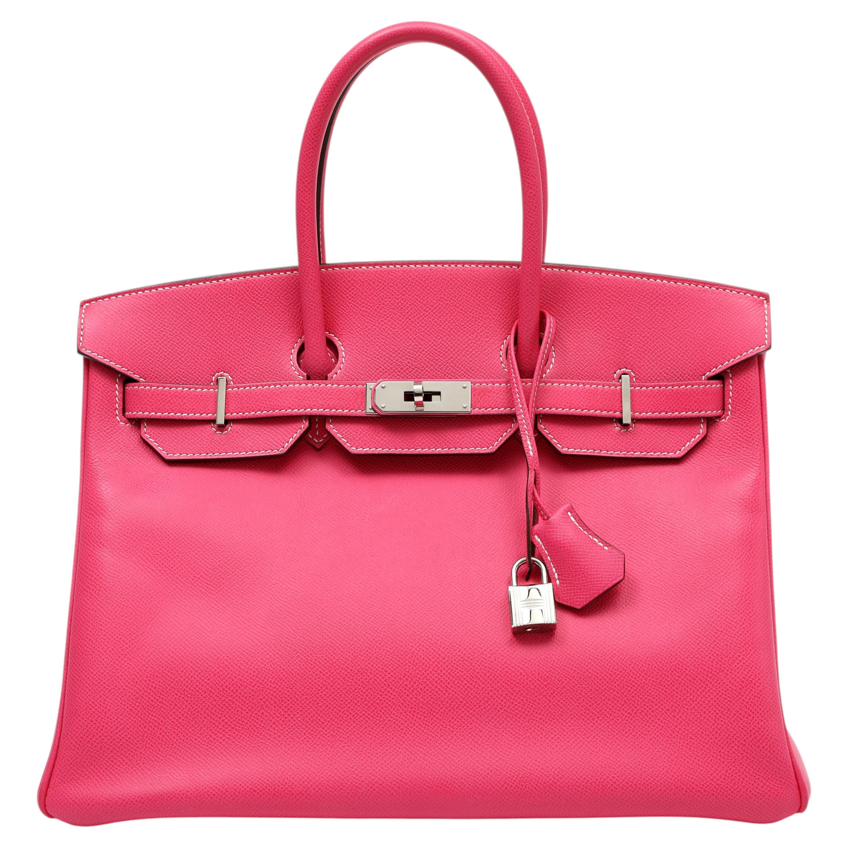 Hermès Birkin 35cm Rose Tyrien Epsom Leder w/Palladium Hardware