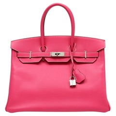 Hermès Birkin 35cm Rose Tyrien Epsom Leather w/Palladium Hardware