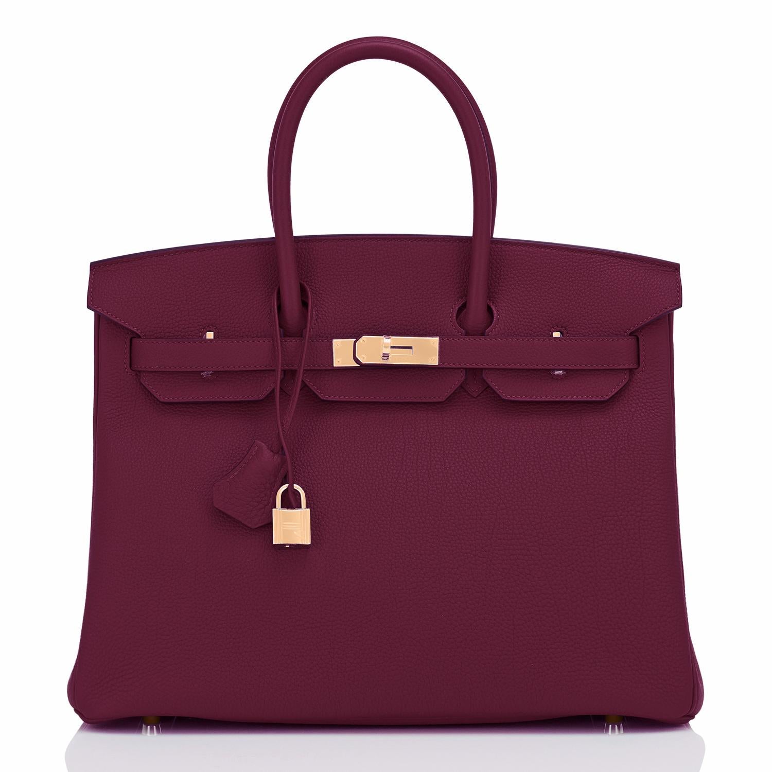 Violet Hermes Birkin 35cm Rouge H Togo Deep Bordeaux Red Birkin Bag Y Timbre:: 2020