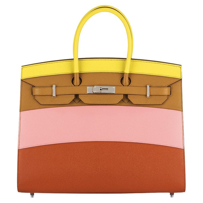 Hermès Swift Birkin 25 Yellow Leather Pony-style calfskin ref.989118 - Joli  Closet