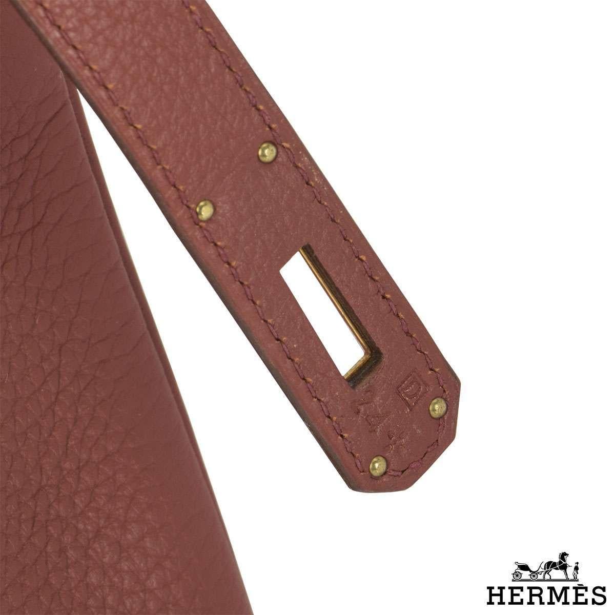 Hermes Birkin 35cm Sienne Handbag In Excellent Condition In London, GB