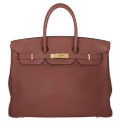 Hermes Birkin 35cm Sienne Handbag