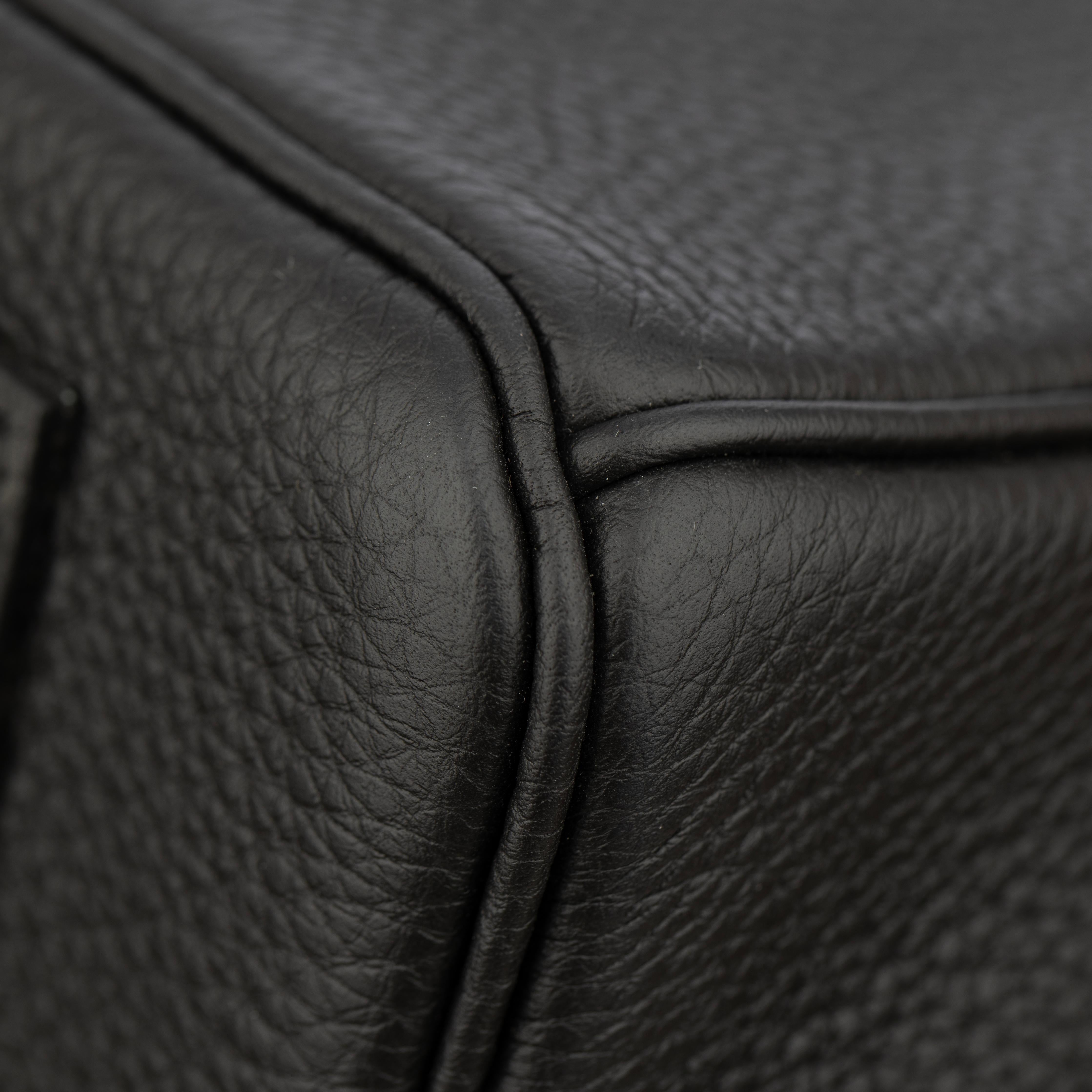 Hermes Birkin 35cm Verso Black and Blue Agate Togo Leather Palladium Hardware For Sale 13
