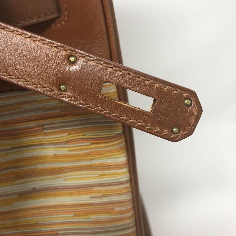 Brown Hermes Birkin 35cm Vibrato Bag  For Sale
