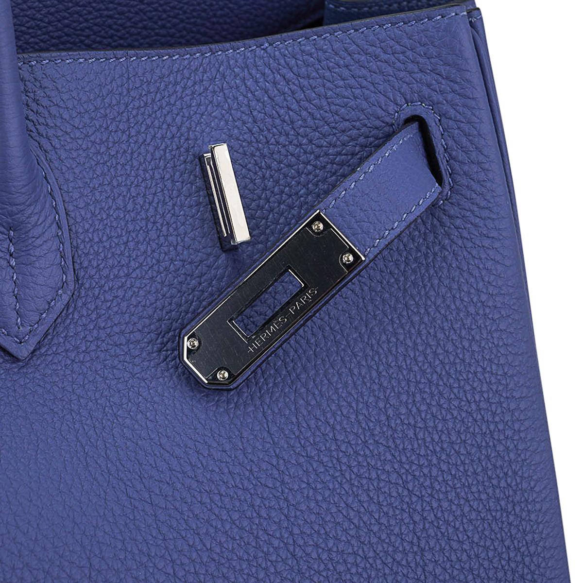 Hermes Birkin 40 Bag Blue de Prusse Palladium Hardware Togo Leather For Sale 1